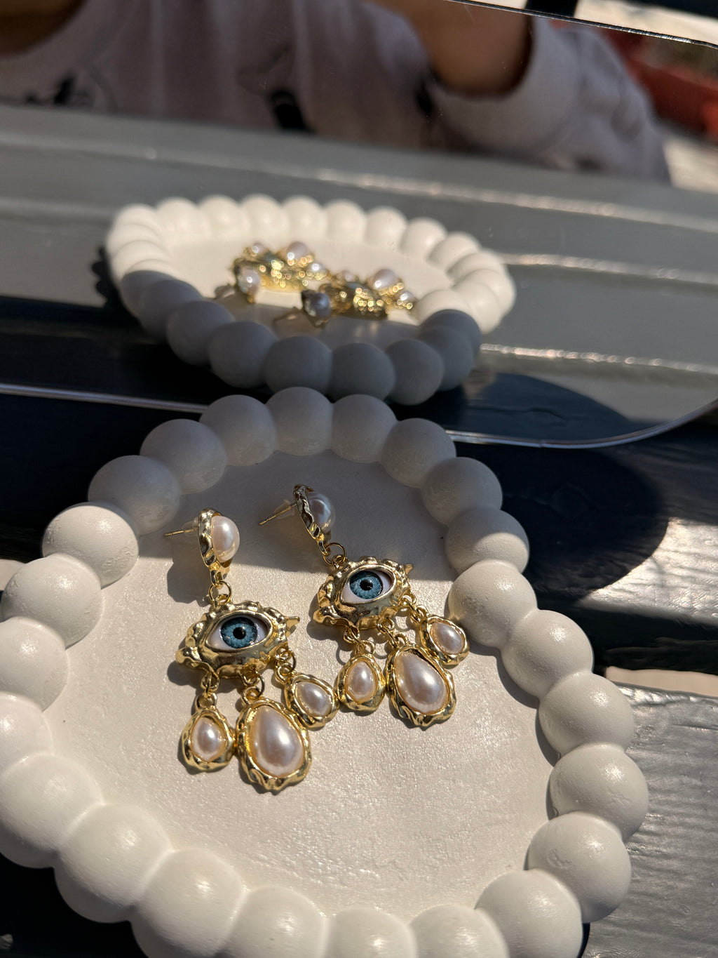 Evil Eye Pearl Drops