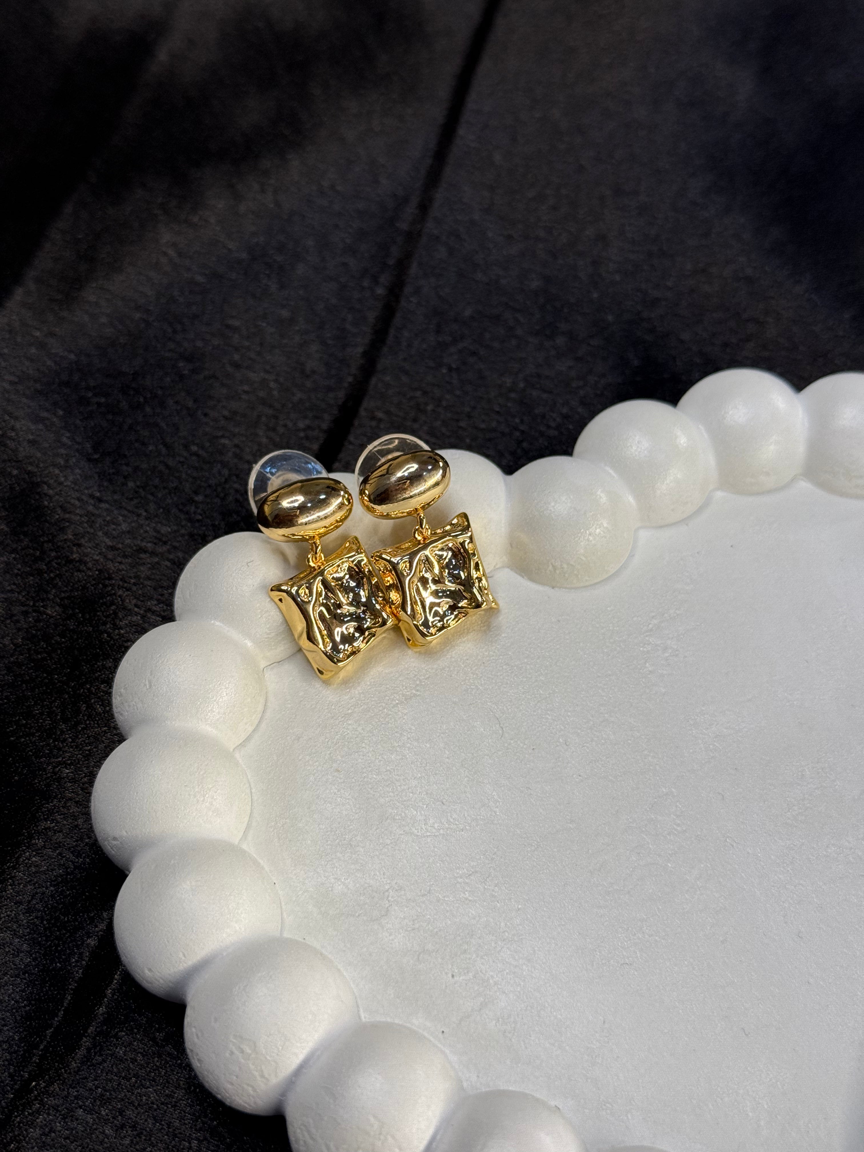 Golden High Earrings